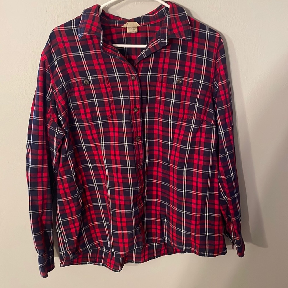 Red and blue flannel. Duluth trading size XL